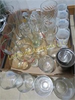 assorted barware glasses miller lite glasses misc