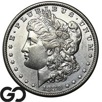 1880-O Morgan Silver Dollar, Choice BU Better Date