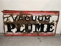 Original VACUUM PLUME Embossed Enamel Sign - 1790