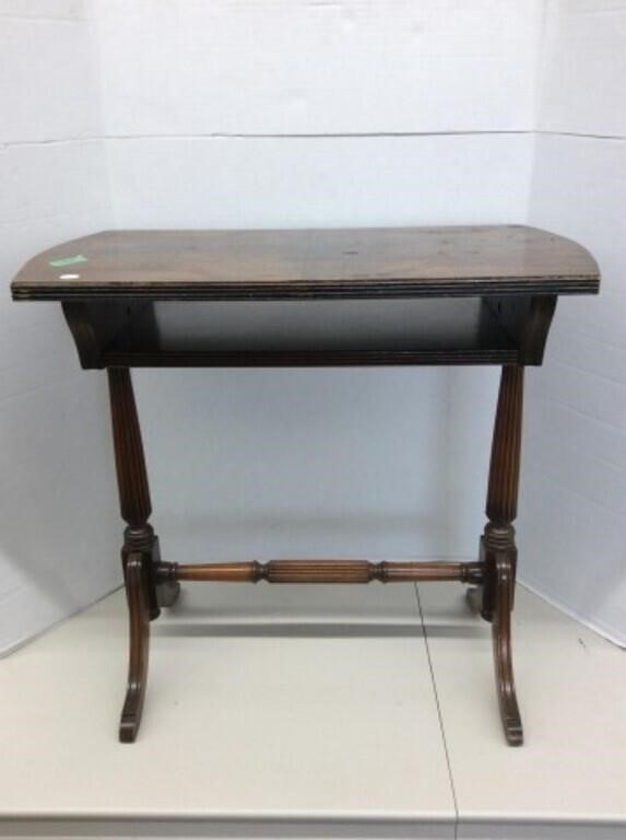 Vintage Side Table With Shelf, 25x14x24 "