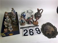 Indian, Vases, Covered Jar, Figurines and