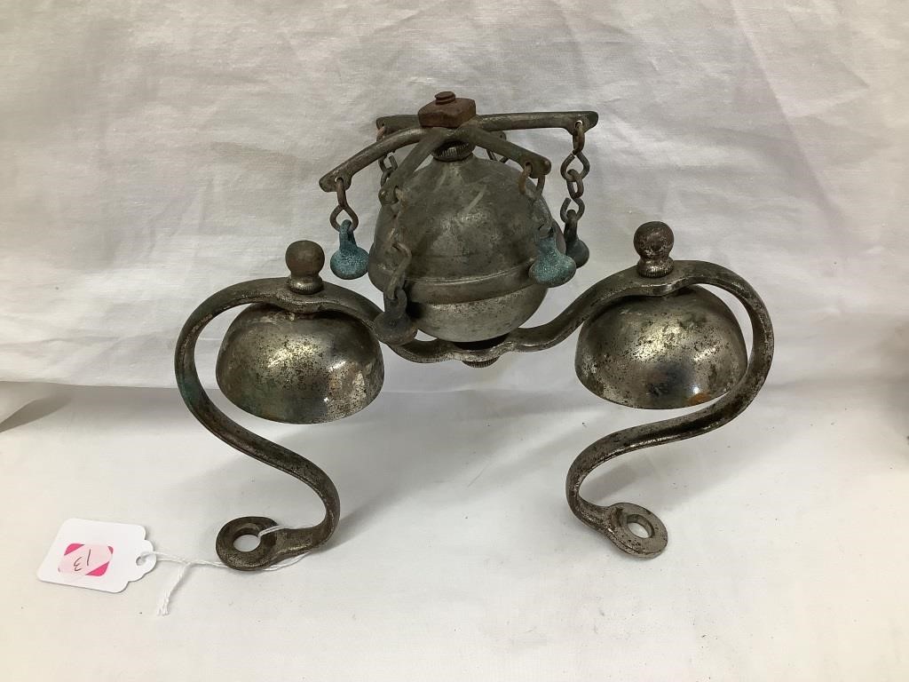 Vintage 3 Bell Set of Saddle Bells, 7”T