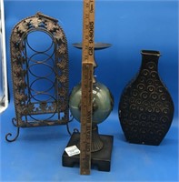 New Metal Wine Bottle Holder & Candleholder & Vase