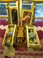 Lot of 5 Beautiful Vintage Collectible Dolls