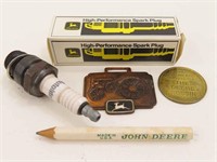 John Deere Fob, Souvenir, Pencil, Spark Plug