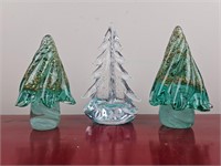 3 Gorgeous Glass Christmas Trees