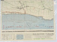 WWII D-day OPERATION NEPTUNE MAP BIGOT OMAHA WEST