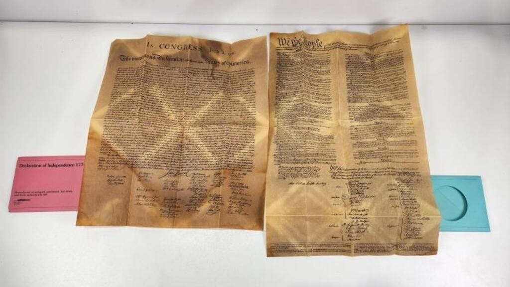 Replicas of Declaration of Independence and