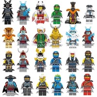 24 Pack Ninja Minifigures Action Figure Set, with