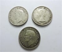1951, 52 & 1953 Silver Dollars