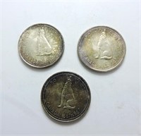 3 - 1867 - 1967  Fifty Cent Coins
