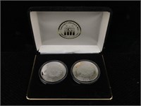 1ozt .999 Fine Silver Buffalo Round and 1 Clad in