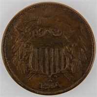 Coin 1864 Copper 2 Cent  Uncirculated