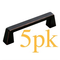 5pk Bronze Pull Blackrock 3-3/4 in Oil-Rubbed