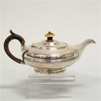 Sterling silver hallmarked Georgian English teapot