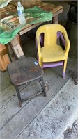 Metal Stool and 2 Children’s Chair