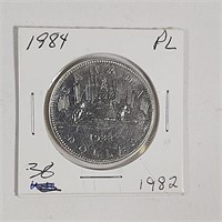 1984 Voyageur dollar proof like