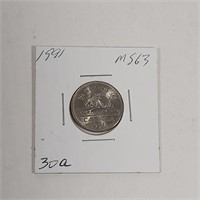1991 MS63 .05 cent