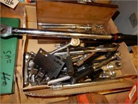 Box Lot - Sockets, Stubby Ratchet, Torque Wrench