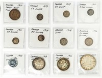 Coin 12 Canadian Early Coinage Silver +