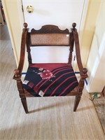 CHIC VINTAGE CHAIR WITH CANED ACCENT