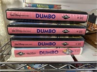 LOT OF 4 DUMBO VTG BLACK DIAMOND DISNEY VHS TAPES
