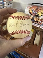 CECIL COOPER AUTOGRAPHED BASEBALL NOTE