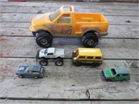 Tonka Truck, Van, 2 Metal Cars, Plastic Truck