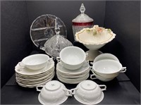 Assorted Crystal Lenox and Glassware