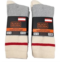 4 Pairs of Black + Decker Men's Socks Size 10-13