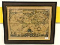 20 x 24 Framed Size World Map