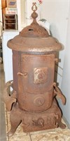 Vintage Cast Iron Wood Stove 30"x19"x36"T