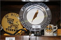 MU items: Jefferson Club plate,