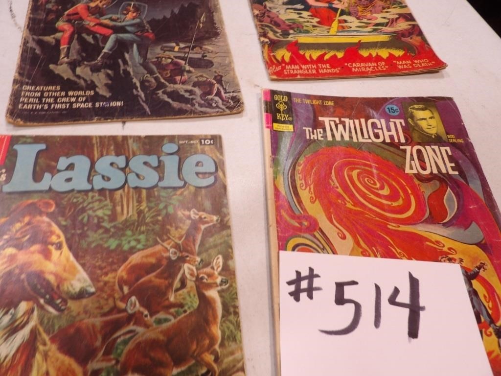 4) assorted vintage comic books