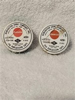 Two Vintage Remington Center Fire Caps - Tins Only