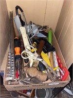 assorted tools including sockets screwdrivers
