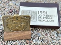 1991 John Deere Desk Calendar Medallion