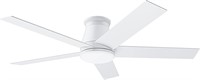 wurzee 52' Ceiling Fan with Light  White Flush Mou