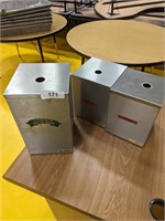 (3) Stainless Steel Condiment Dispensers