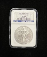 2007 NGC MS69 Early Releases American Silver Eagle