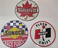 Sunoco, Hurst & Supertest Tin Signs