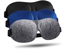 LKY DIGITAL 3-Pack 100% Blackout Sleep Mask