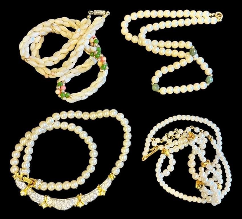 Striking Pearl Bead Necklaces