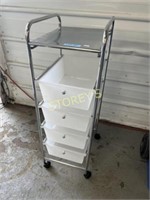 4 Tier Mobile Storage Cart - 12 x 15 x 36