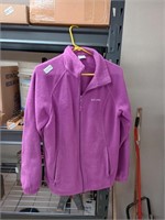 columbia L purple fleece coat