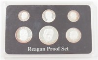 2006 REAGAN PROOF SET SIX COINS 999 FINE SILVER