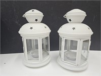 2 Candle Lanters 8" high