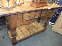 RUSTIC ENTRY OR HALL TABLE W/DRAWER