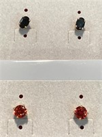 Four set of pierced stud earrings. Different