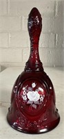 6.5IN FENTON HANDSIGNED RUBY RED BELL